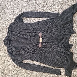 One A Knit Buckle Drapy Sweater